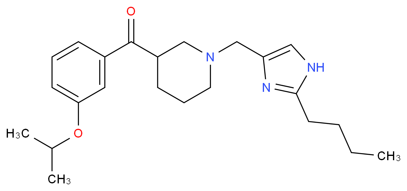 {1-[(2-butyl-1H-imidazol-4-yl)methyl]-3-piperidinyl}(3-isopropoxyphenyl)methanone_Molecular_structure_CAS_)