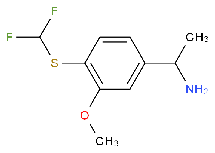 1-{4-[(difluoromethyl)sulfanyl]-3-methoxyphenyl}ethan-1-amine_Molecular_structure_CAS_)