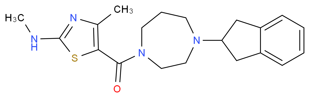 5-{[4-(2,3-dihydro-1H-inden-2-yl)-1,4-diazepan-1-yl]carbonyl}-N,4-dimethyl-1,3-thiazol-2-amine_Molecular_structure_CAS_)