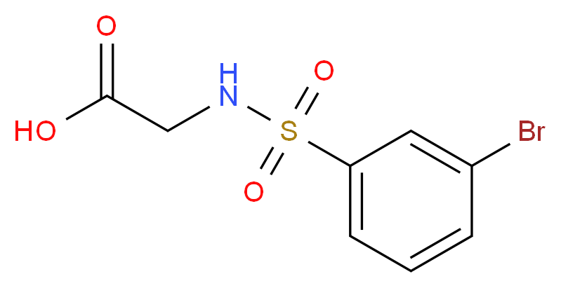 {[(3-bromophenyl)sulfonyl]amino}acetic acid_Molecular_structure_CAS_)