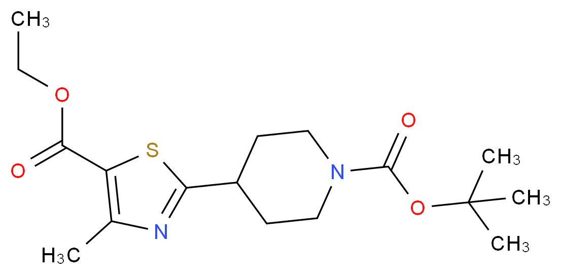 tert-butyl 4-[5-(ethoxycarbonyl)-4-methyl-1,3-thiazol-2-yl]tetrahydro-1(2H)-pyridinecarboxylate_Molecular_structure_CAS_852180-50-8)