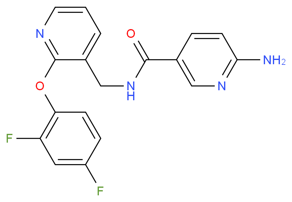 6-amino-N-{[2-(2,4-difluorophenoxy)pyridin-3-yl]methyl}nicotinamide_Molecular_structure_CAS_)