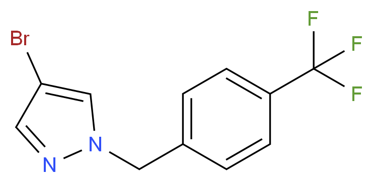 4-bromo-1-{[4-(trifluoromethyl)phenyl]methyl}-1H-pyrazole_Molecular_structure_CAS_)