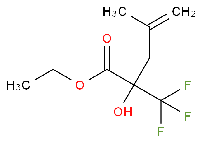 Ethyl 2-hydroxy-4-methyl-2-(trifluoromethyl)pent-4-enoate 97%_Molecular_structure_CAS_217195-91-0)