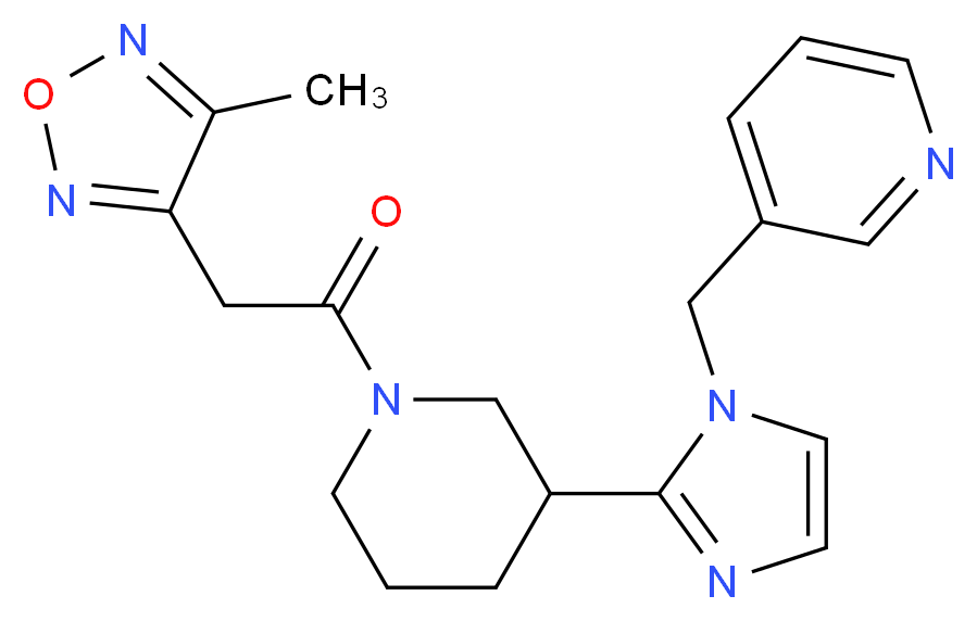3-[(2-{1-[(4-methyl-1,2,5-oxadiazol-3-yl)acetyl]piperidin-3-yl}-1H-imidazol-1-yl)methyl]pyridine_Molecular_structure_CAS_)