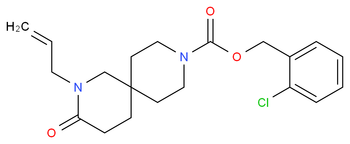 2-chlorobenzyl 2-allyl-3-oxo-2,9-diazaspiro[5.5]undecane-9-carboxylate_Molecular_structure_CAS_)