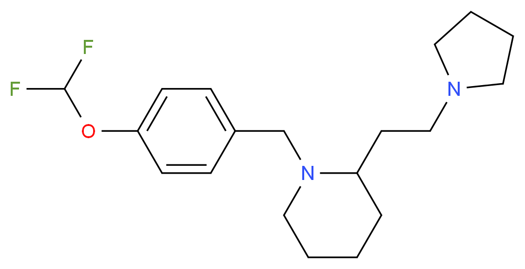 1-[4-(difluoromethoxy)benzyl]-2-[2-(1-pyrrolidinyl)ethyl]piperidine_Molecular_structure_CAS_)