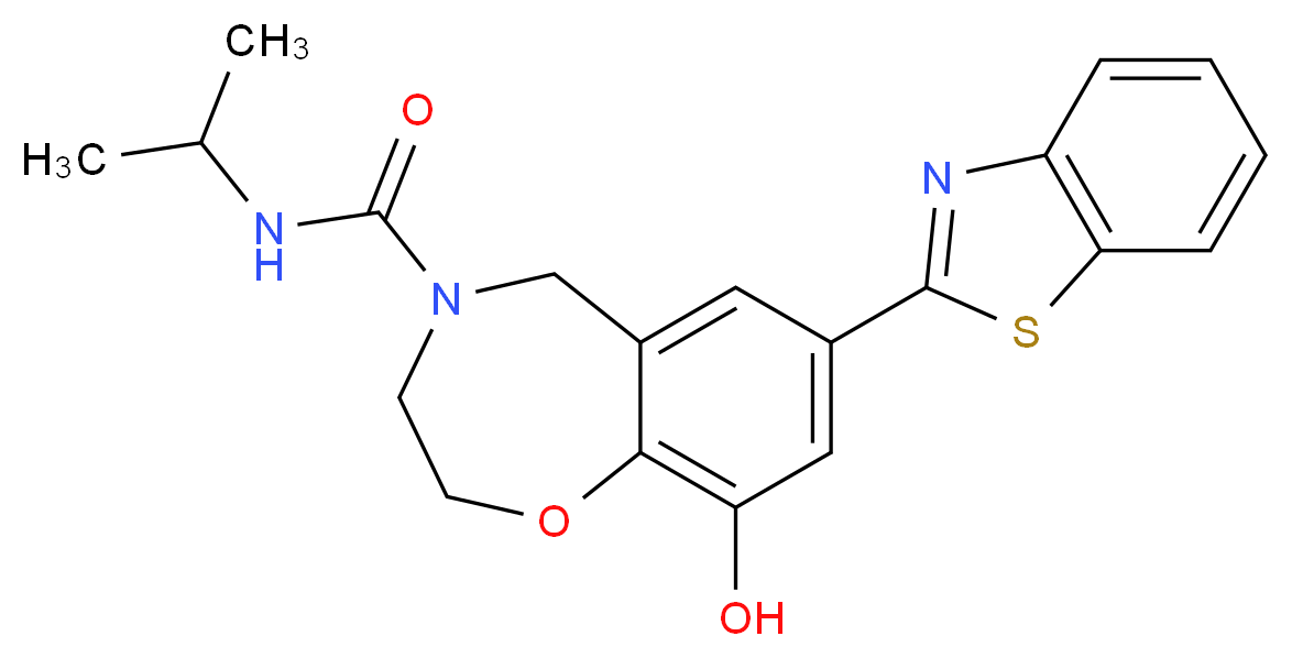 7-(1,3-benzothiazol-2-yl)-9-hydroxy-N-isopropyl-2,3-dihydro-1,4-benzoxazepine-4(5H)-carboxamide_Molecular_structure_CAS_)