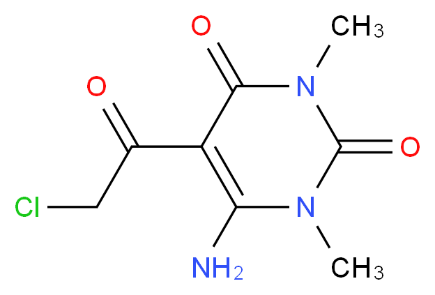 6-amino-5-(2-chloroacetyl)-1,3-dimethylpyrimidine-2,4(1H,3H)-dione_Molecular_structure_CAS_)