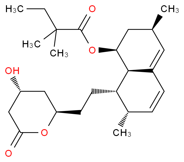(1S,3R,7S,8S,8aR)-8-{2-[(2R,4R)-4-hydroxy-6-oxooxan-2-yl]ethyl}-3,7-dimethyl-1,2,3,7,8,8a-hexahydronaphthalen-1-yl 2,2-dimethylbutanoate_Molecular_structure_CAS_)