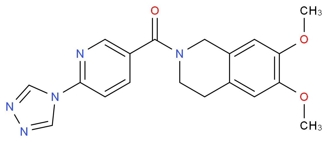 6,7-dimethoxy-2-{[6-(4H-1,2,4-triazol-4-yl)pyridin-3-yl]carbonyl}-1,2,3,4-tetrahydroisoquinoline_Molecular_structure_CAS_)