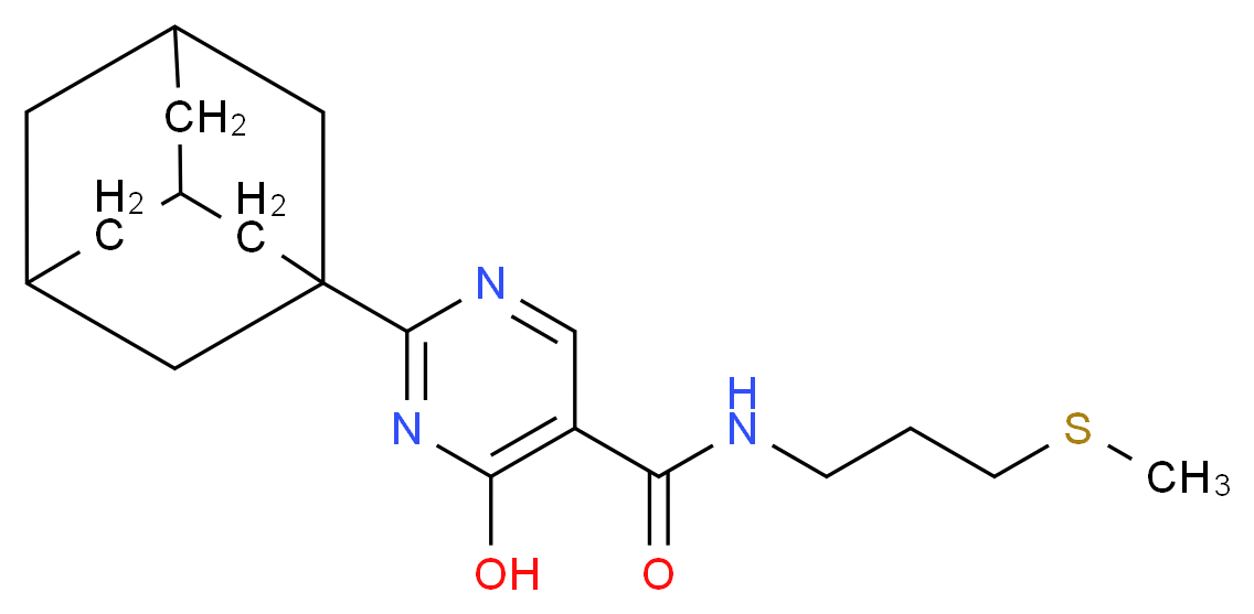 2-(1-adamantyl)-4-hydroxy-N-[3-(methylthio)propyl]pyrimidine-5-carboxamide_Molecular_structure_CAS_)