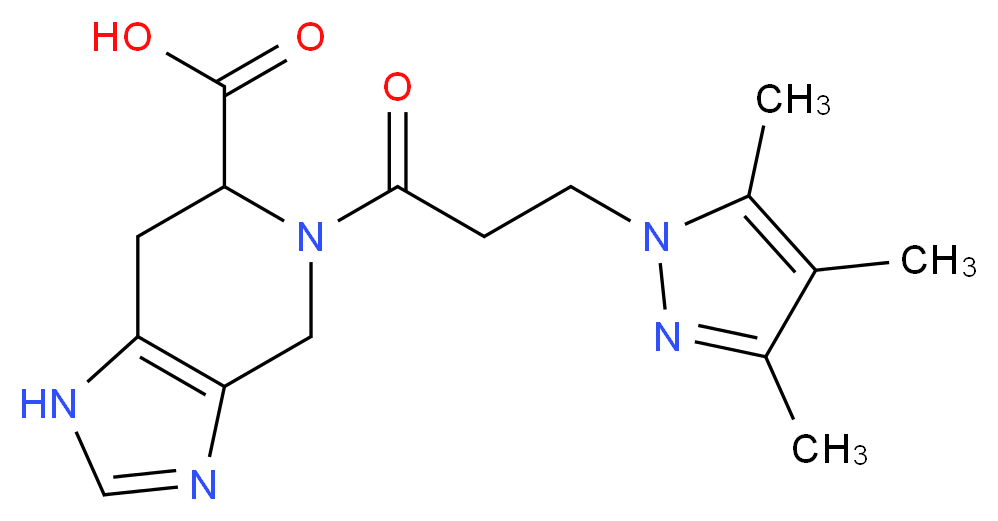 5-[3-(3,4,5-trimethyl-1H-pyrazol-1-yl)propanoyl]-4,5,6,7-tetrahydro-1H-imidazo[4,5-c]pyridine-6-carboxylic acid_Molecular_structure_CAS_)