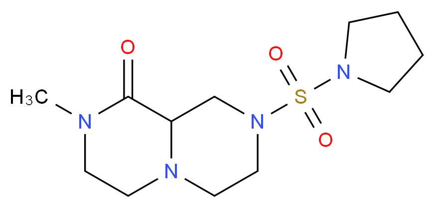 2-methyl-8-(pyrrolidin-1-ylsulfonyl)hexahydro-2H-pyrazino[1,2-a]pyrazin-1(6H)-one_Molecular_structure_CAS_)