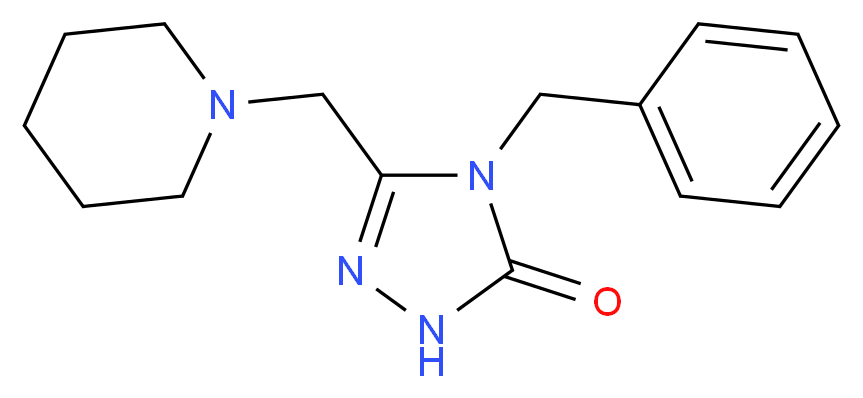4-benzyl-5-(piperidin-1-ylmethyl)-2,4-dihydro-3H-1,2,4-triazol-3-one_Molecular_structure_CAS_)