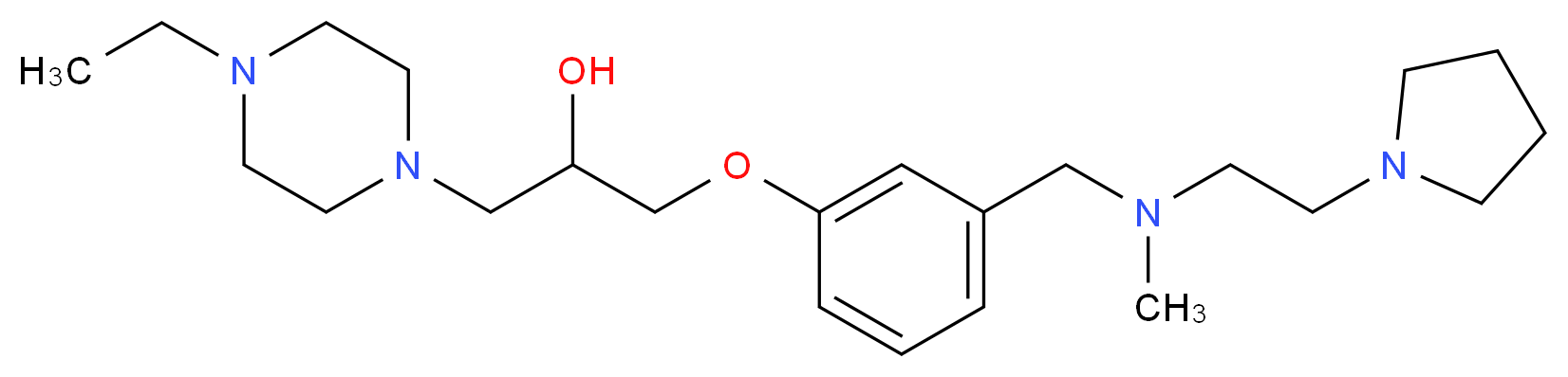 1-(4-ethyl-1-piperazinyl)-3-[3-({methyl[2-(1-pyrrolidinyl)ethyl]amino}methyl)phenoxy]-2-propanol_Molecular_structure_CAS_)
