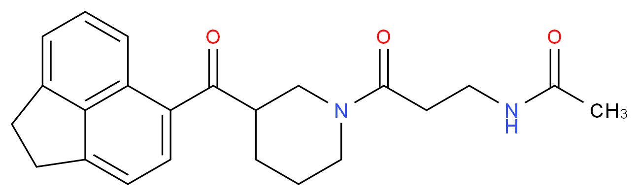 N-{3-[3-(1,2-dihydro-5-acenaphthylenylcarbonyl)-1-piperidinyl]-3-oxopropyl}acetamide_Molecular_structure_CAS_)