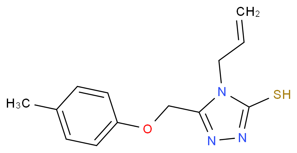 5-(4-methylphenoxymethyl)-4-(prop-2-en-1-yl)-4H-1,2,4-triazole-3-thiol_Molecular_structure_CAS_)