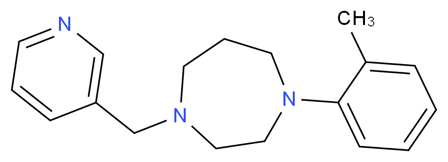 1-(2-methylphenyl)-4-(3-pyridinylmethyl)-1,4-diazepane_Molecular_structure_CAS_)