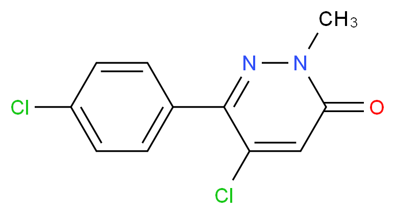 5-Chloro-6-(4-chlorophenyl)-2-methylpyridazin-3(2H)-one_Molecular_structure_CAS_)