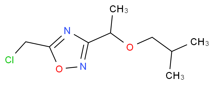 5-(chloromethyl)-3-[1-(2-methylpropoxy)ethyl]-1,2,4-oxadiazole_Molecular_structure_CAS_)