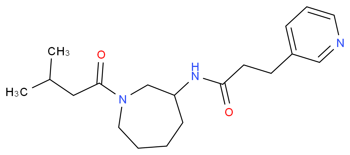 N-[1-(3-methylbutanoyl)azepan-3-yl]-3-pyridin-3-ylpropanamide_Molecular_structure_CAS_)