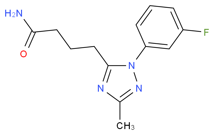 4-[1-(3-fluorophenyl)-3-methyl-1H-1,2,4-triazol-5-yl]butanamide_Molecular_structure_CAS_)
