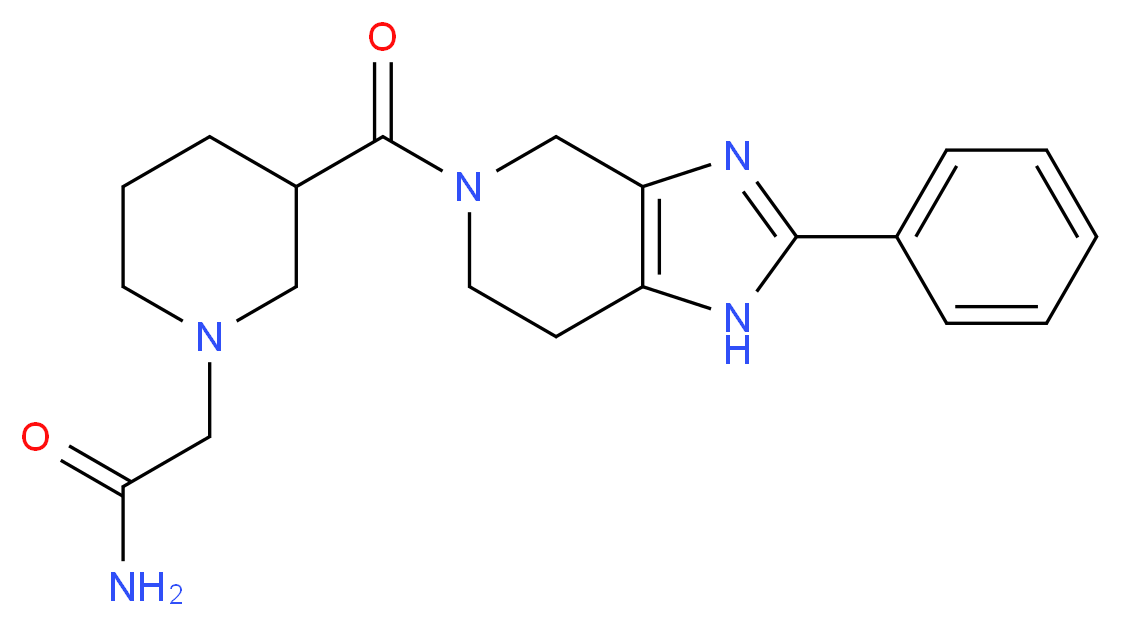 2-{3-[(2-phenyl-1,4,6,7-tetrahydro-5H-imidazo[4,5-c]pyridin-5-yl)carbonyl]piperidin-1-yl}acetamide_Molecular_structure_CAS_)