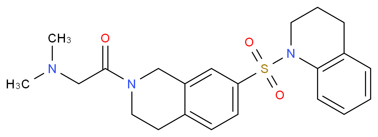 2-[7-(3,4-dihydroquinolin-1(2H)-ylsulfonyl)-3,4-dihydroisoquinolin-2(1H)-yl]-N,N-dimethyl-2-oxoethanamine_Molecular_structure_CAS_)