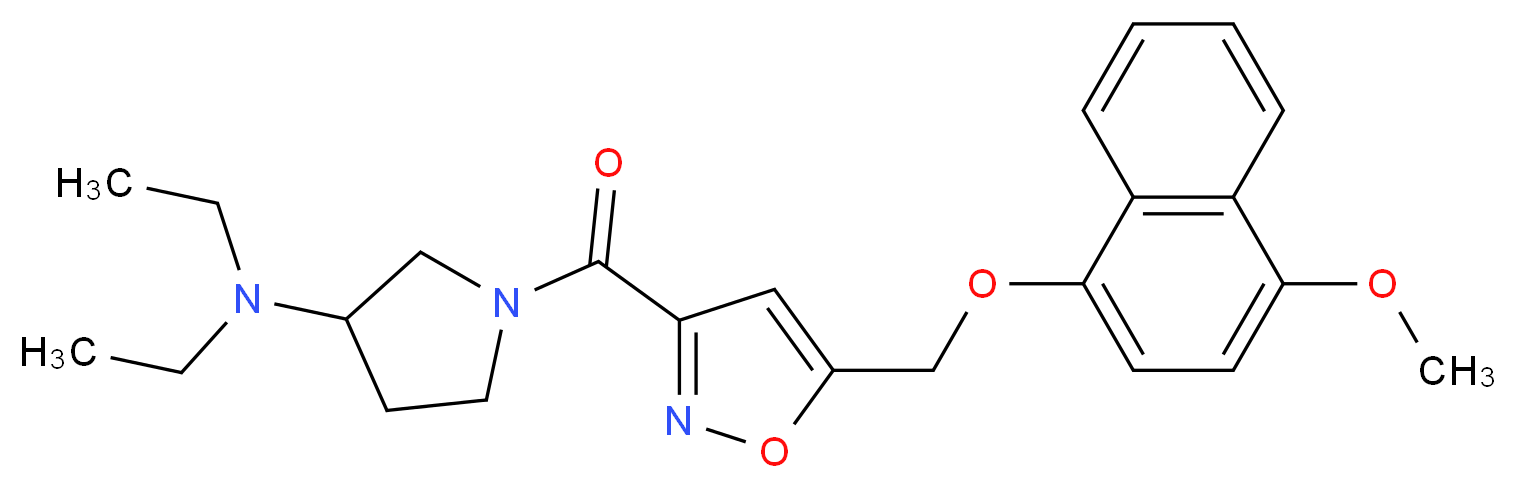 N,N-diethyl-1-[(5-{[(4-methoxy-1-naphthyl)oxy]methyl}-3-isoxazolyl)carbonyl]-3-pyrrolidinamine_Molecular_structure_CAS_)