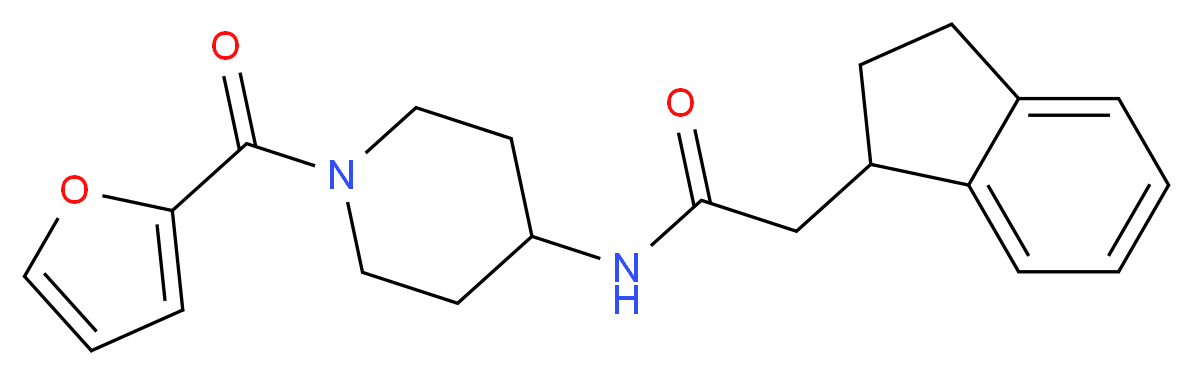 2-(2,3-dihydro-1H-inden-1-yl)-N-[1-(2-furoyl)piperidin-4-yl]acetamide_Molecular_structure_CAS_)