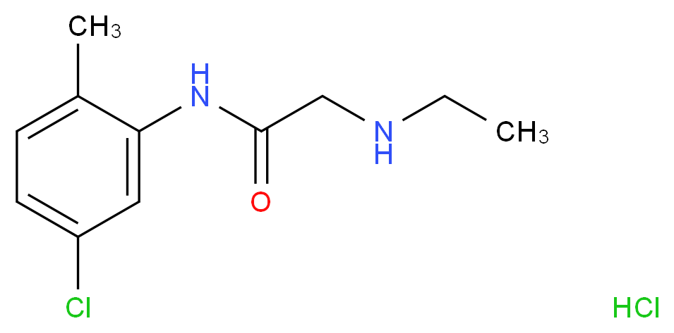 N-(5-chloro-2-methylphenyl)-2-(ethylamino)acetamide hydrochloride_Molecular_structure_CAS_)