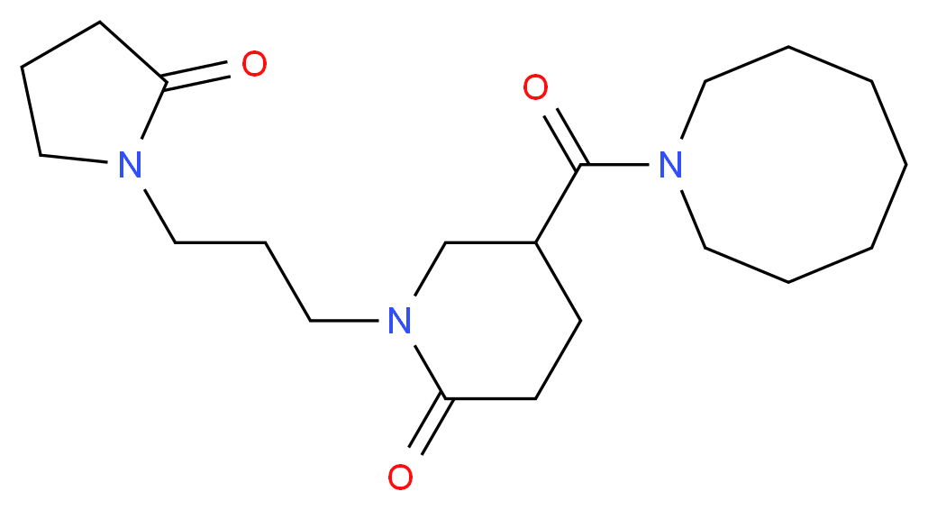 5-(1-azocanylcarbonyl)-1-[3-(2-oxo-1-pyrrolidinyl)propyl]-2-piperidinone_Molecular_structure_CAS_)