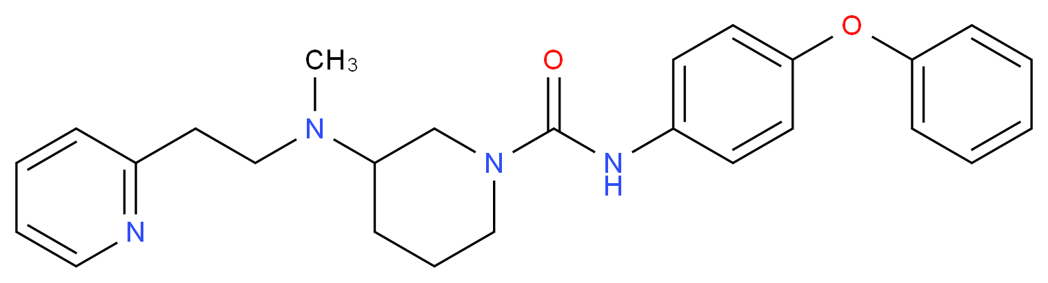 3-{methyl[2-(2-pyridinyl)ethyl]amino}-N-(4-phenoxyphenyl)-1-piperidinecarboxamide_Molecular_structure_CAS_)