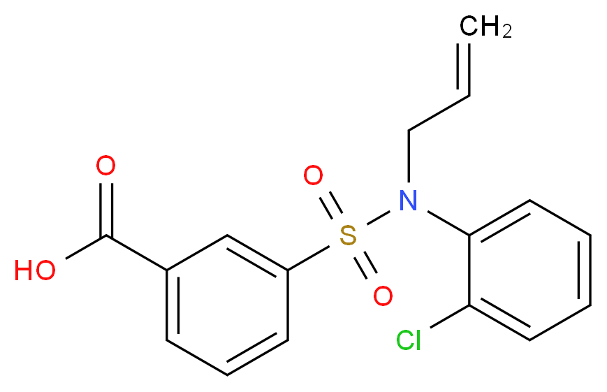 3-[Allyl-(2-chloro-phenyl)-sulfamoyl]-benzoic acid_Molecular_structure_CAS_)