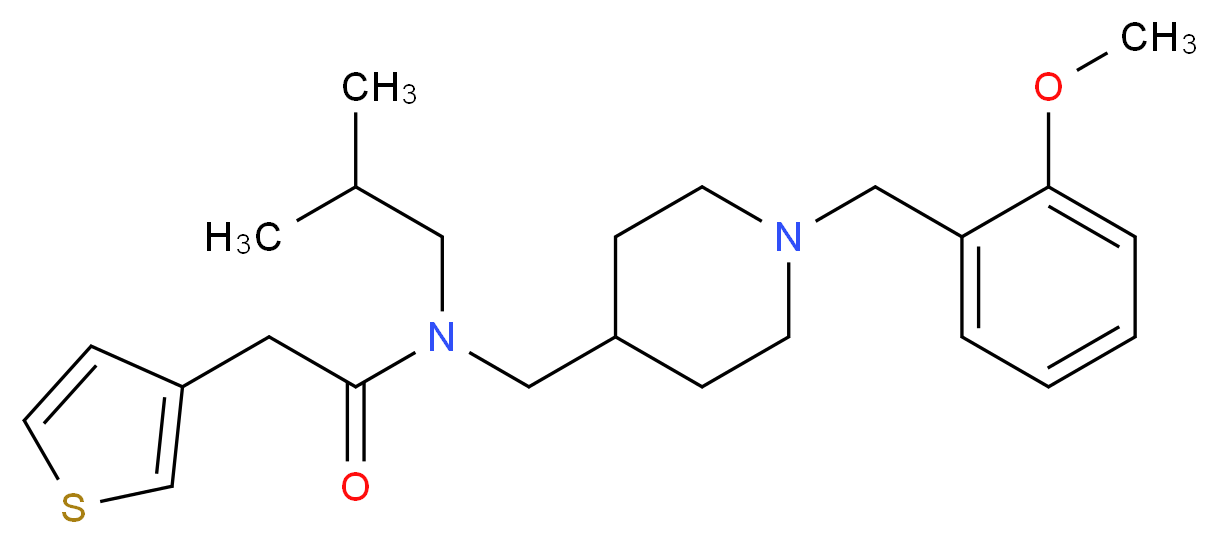 N-isobutyl-N-{[1-(2-methoxybenzyl)-4-piperidinyl]methyl}-2-(3-thienyl)acetamide_Molecular_structure_CAS_)