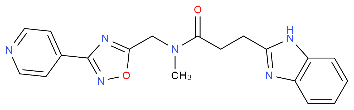 3-(1H-benzimidazol-2-yl)-N-methyl-N-{[3-(4-pyridinyl)-1,2,4-oxadiazol-5-yl]methyl}propanamide_Molecular_structure_CAS_)