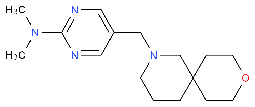 N,N-dimethyl-5-(9-oxa-2-azaspiro[5.5]undec-2-ylmethyl)pyrimidin-2-amine_Molecular_structure_CAS_)