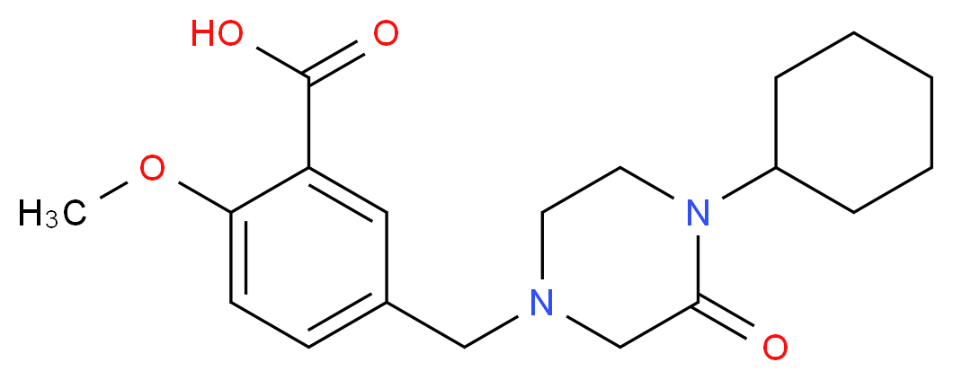 5-[(4-cyclohexyl-3-oxopiperazin-1-yl)methyl]-2-methoxybenzoic acid_Molecular_structure_CAS_)