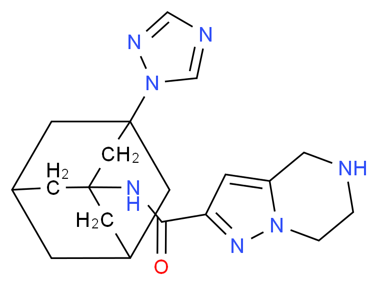 N-[3-(1H-1,2,4-triazol-1-yl)-1-adamantyl]-4,5,6,7-tetrahydropyrazolo[1,5-a]pyrazine-2-carboxamide_Molecular_structure_CAS_)