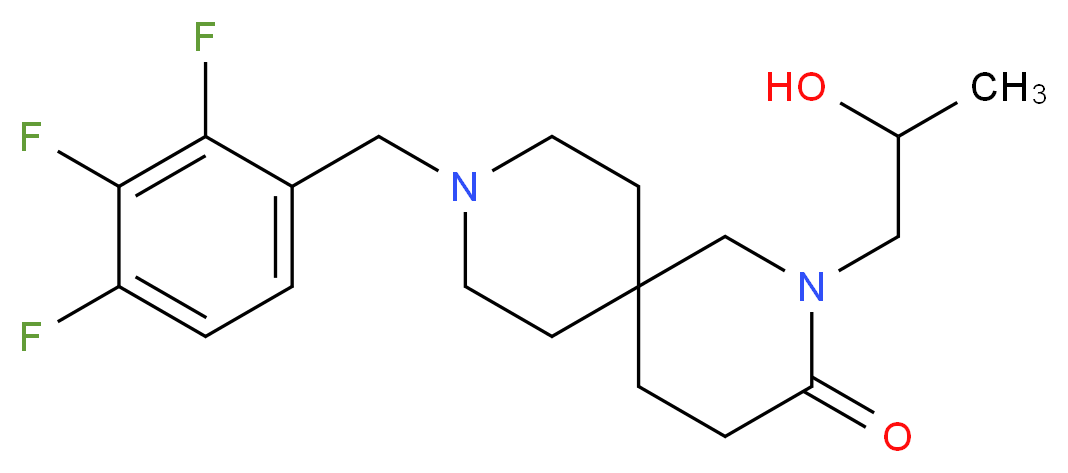 2-(2-hydroxypropyl)-9-(2,3,4-trifluorobenzyl)-2,9-diazaspiro[5.5]undecan-3-one_Molecular_structure_CAS_)