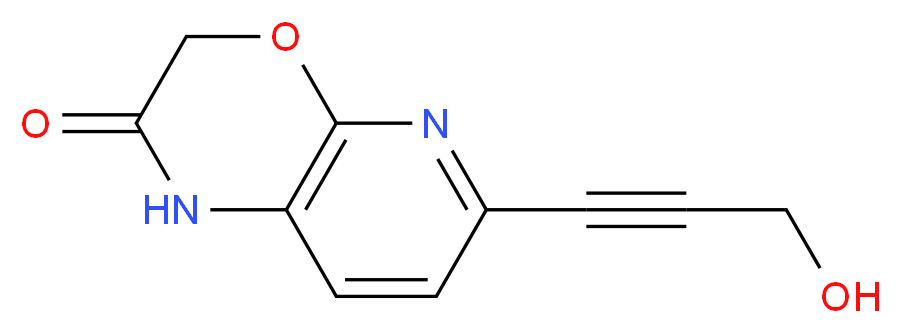6-(3-Hydroxyprop-1-ynyl)-1H-pyrido-[2,3-b][1,4]oxazin-2(3H)-one_Molecular_structure_CAS_)