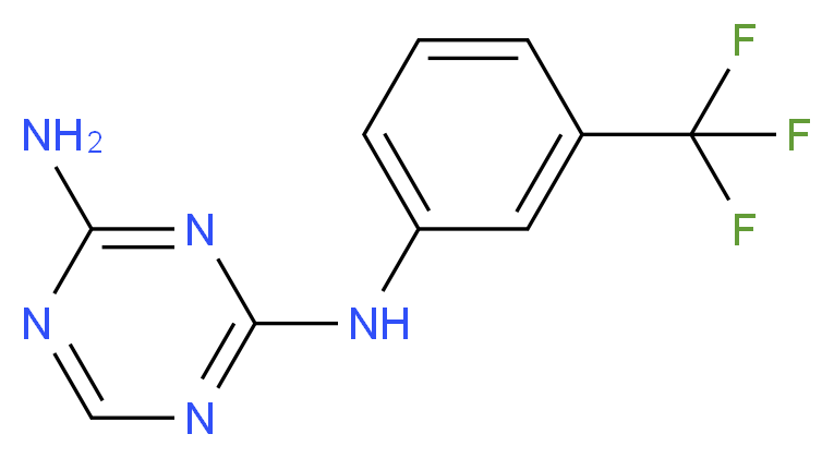 N-[3-(Trifluoromethyl)phenyl]-1,3,5-triazine-2,4-diamine_Molecular_structure_CAS_3832-69-7)