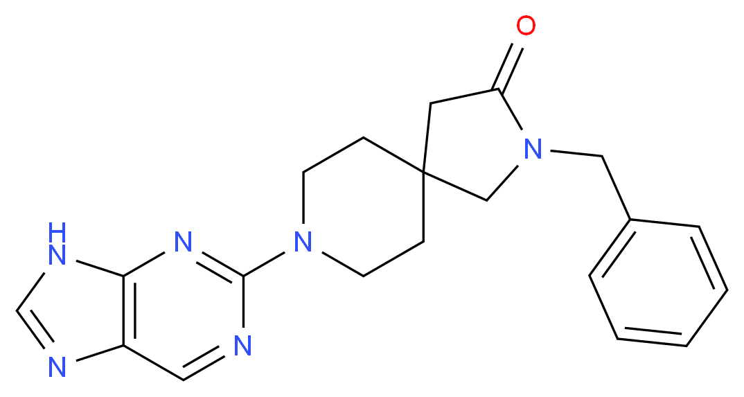 2-benzyl-8-(9H-purin-2-yl)-2,8-diazaspiro[4.5]decan-3-one_Molecular_structure_CAS_)