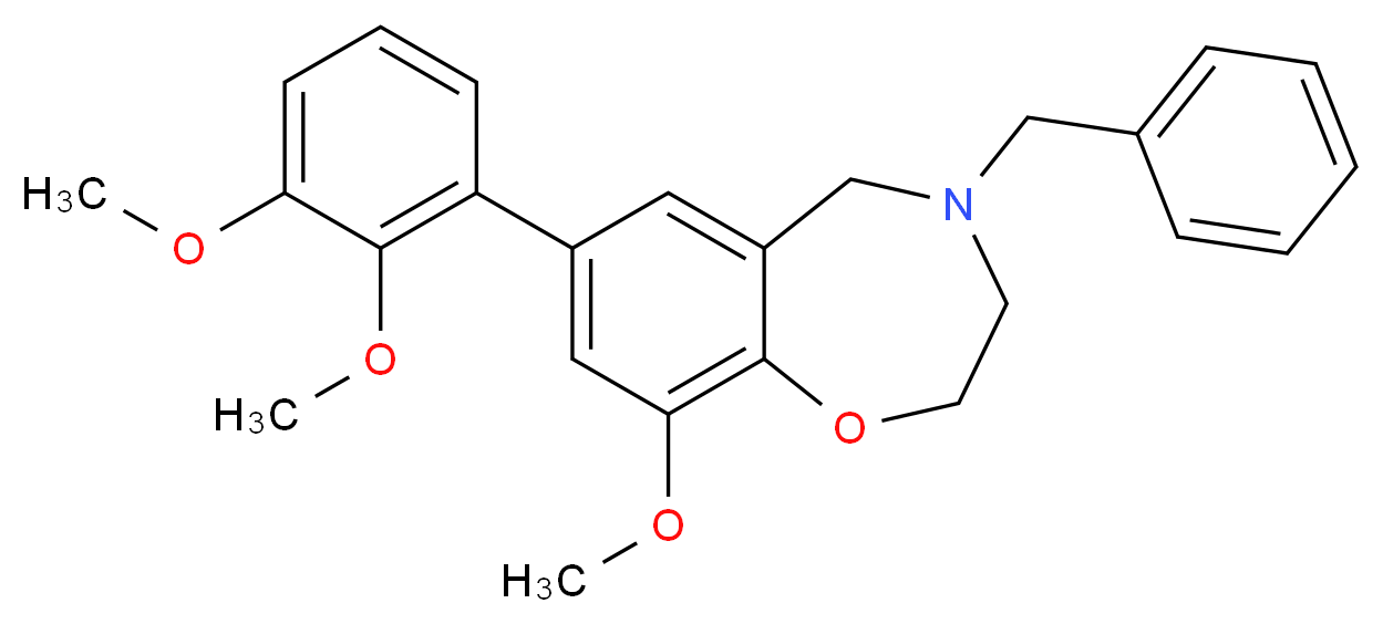 4-benzyl-7-(2,3-dimethoxyphenyl)-9-methoxy-2,3,4,5-tetrahydro-1,4-benzoxazepine_Molecular_structure_CAS_)