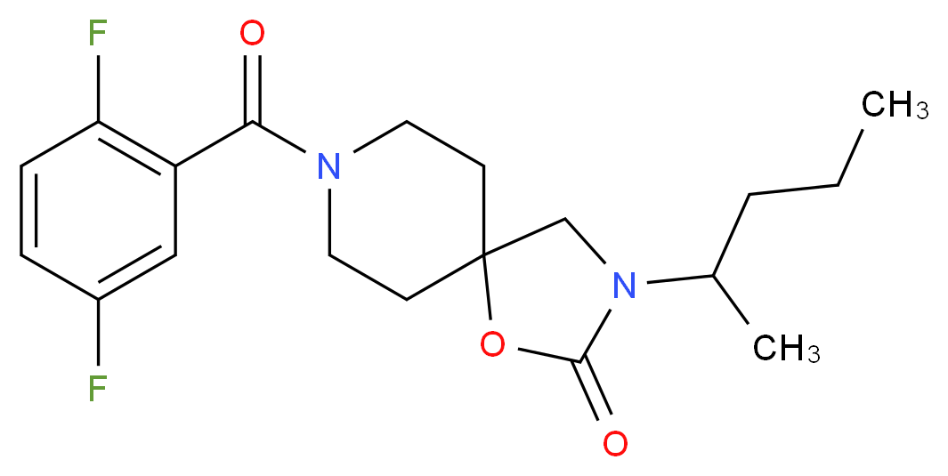 8-(2,5-difluorobenzoyl)-3-(1-methylbutyl)-1-oxa-3,8-diazaspiro[4.5]decan-2-one_Molecular_structure_CAS_)