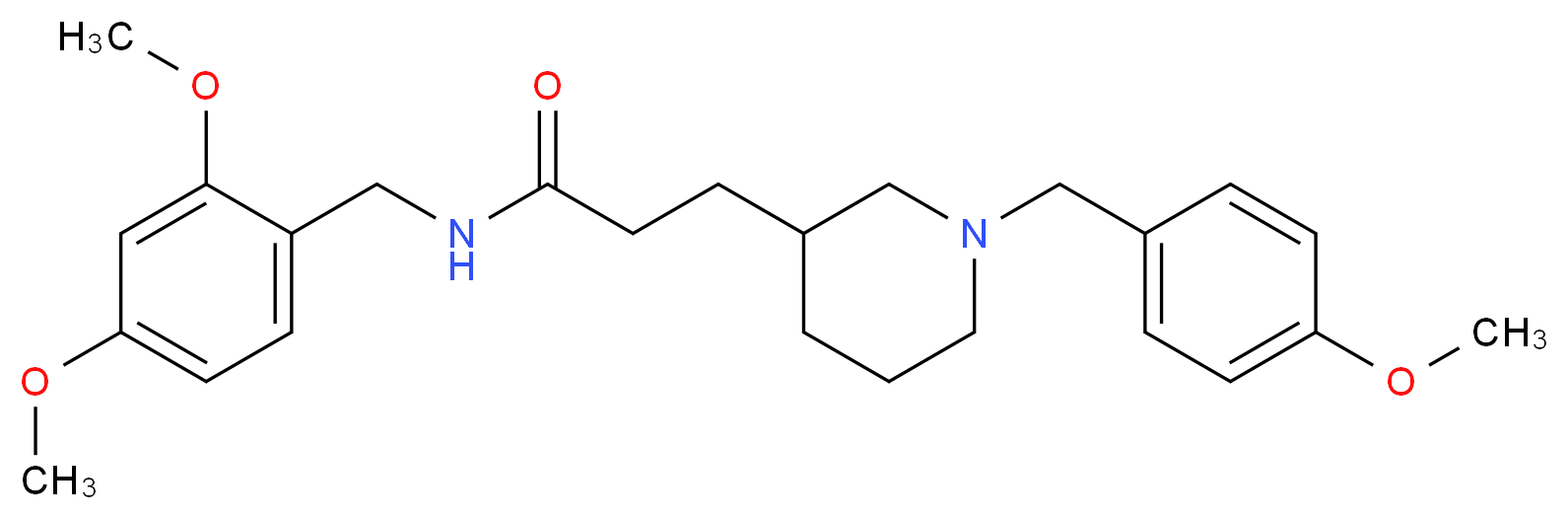 N-(2,4-dimethoxybenzyl)-3-[1-(4-methoxybenzyl)-3-piperidinyl]propanamide_Molecular_structure_CAS_)