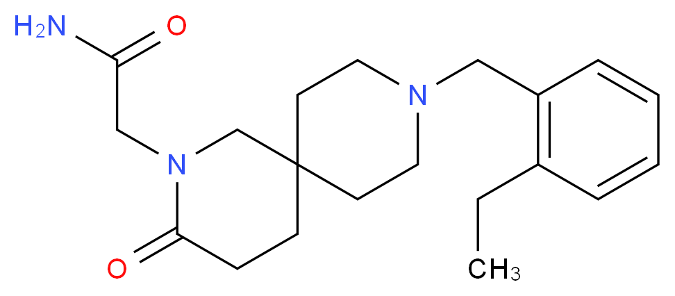 2-[9-(2-ethylbenzyl)-3-oxo-2,9-diazaspiro[5.5]undec-2-yl]acetamide_Molecular_structure_CAS_)