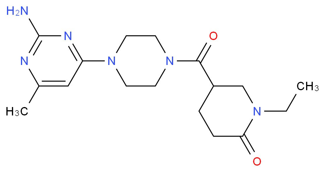5-{[4-(2-amino-6-methyl-4-pyrimidinyl)-1-piperazinyl]carbonyl}-1-ethyl-2-piperidinone_Molecular_structure_CAS_)