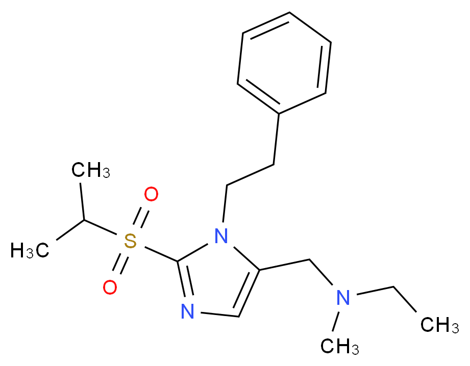 N-{[2-(isopropylsulfonyl)-1-(2-phenylethyl)-1H-imidazol-5-yl]methyl}-N-methylethanamine_Molecular_structure_CAS_)